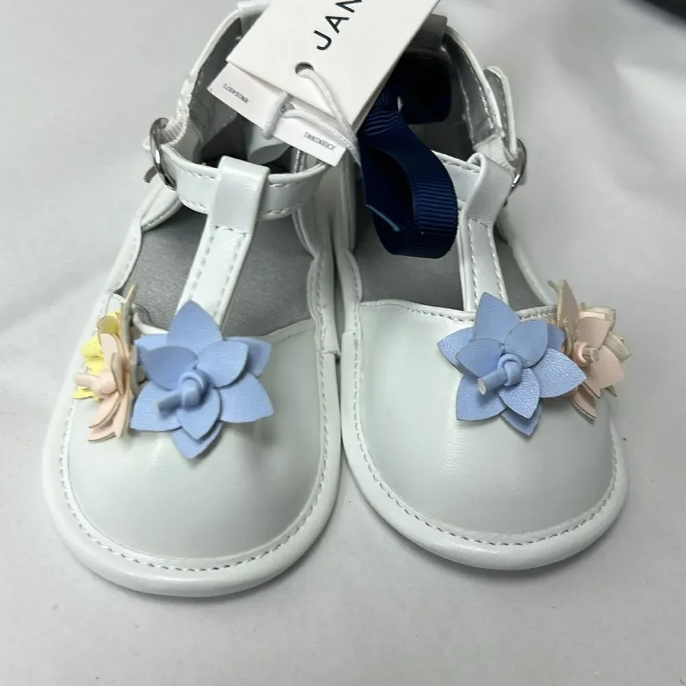 Janie and Jack 100049344 Baby flower t-strap sandal NWT size 12-18 m